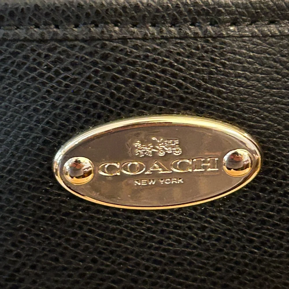 Coach Saffiano XL Pocket Tote Black Bag - Picture 5 of 16